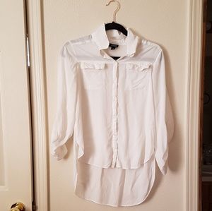 White button down A.n.a. shirt